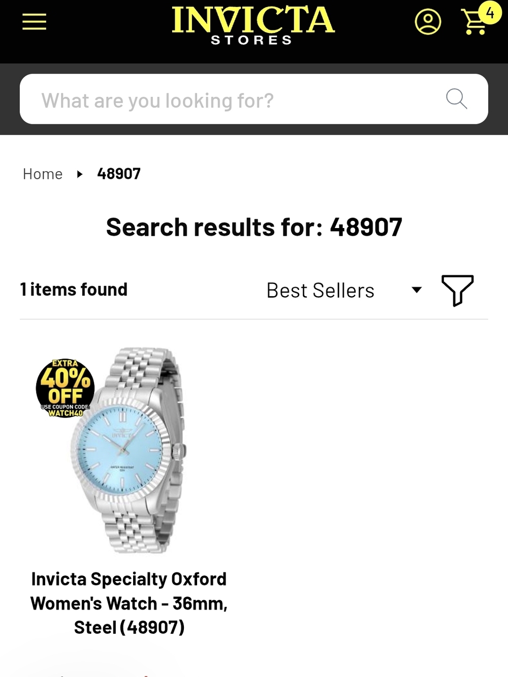 Invicta Women's Watch in Light Blue and Silver Stainless Steel